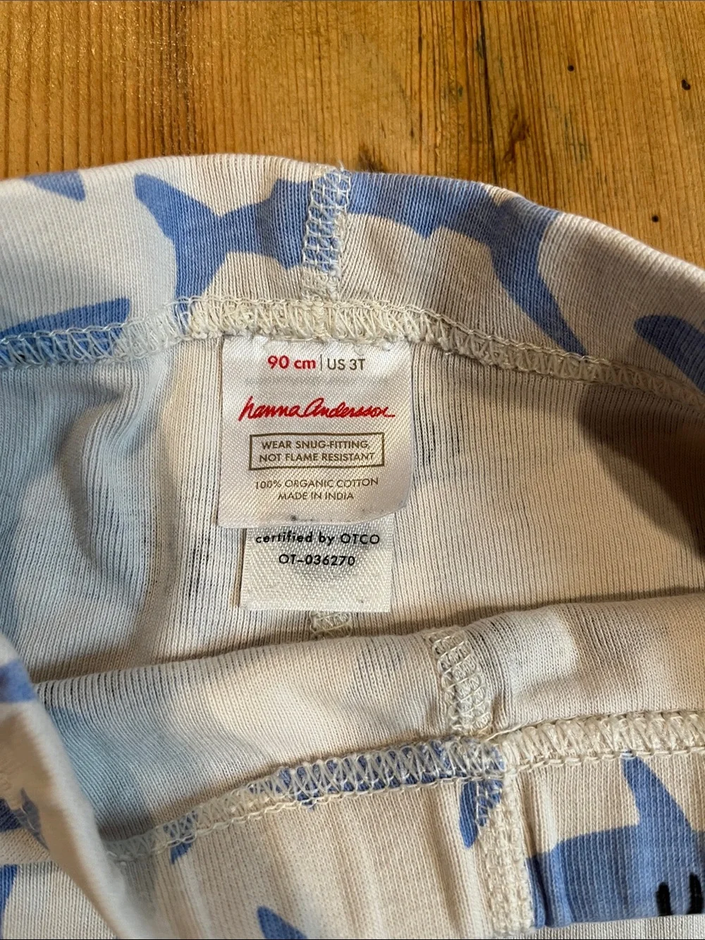 HANNA ANDERSSON 90 Blue Shark Organic Cotton Pajama Shorts